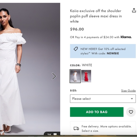 ASOS White Maxi Dress Kaiia Off the Shoulder - Picture 2 of 8